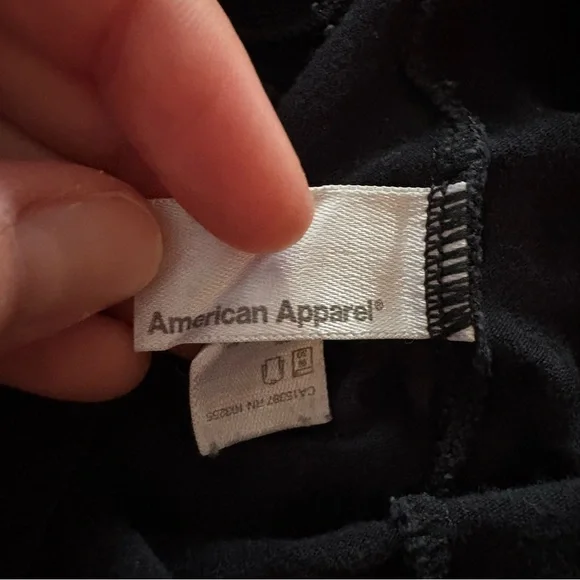 VTG Las Vegas flare cotton stretch American Apparel Black Knockout Leggings. SB3 - Picture 7 of 7